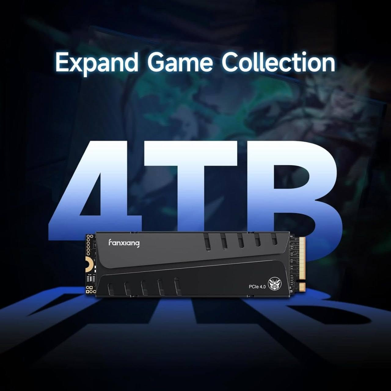 توسعة بلي 5  ... 4 تيرا
للتواصل ***********

نص مكتوب في الصور:
- Compatible with PlayStation 5 The Fanxiang S770 SSD can be used in the PS5 game console without removing the heatsink.
- Expand Game Collection 4TB