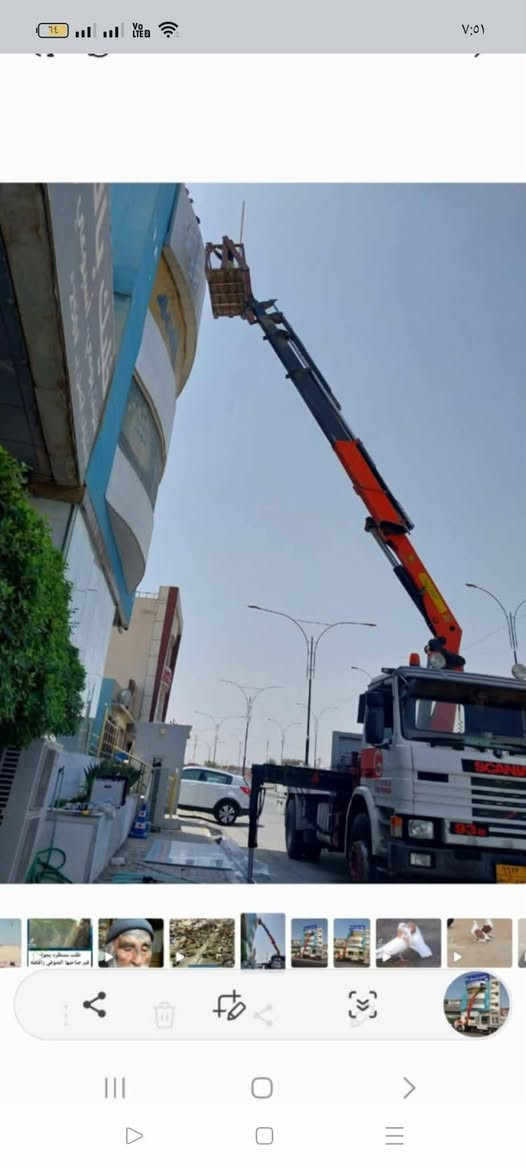 سلام عليكم كرين سكانيا موديل 1995 الجهاز ٧ طن ٤ سلايت هودر ليك ٢ يدوي سياره حيل حلوه وجاهزه العنوان صلاح الدين التواصل على الرقم ***********
