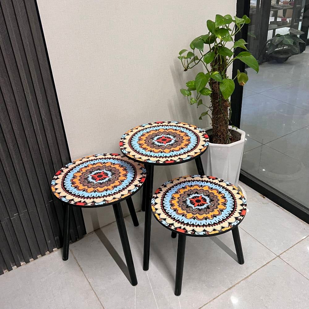 طقم طاولات مزخرفة 3 قطع موديل X-2509، السعر > المحافظات 33, بغداد 31