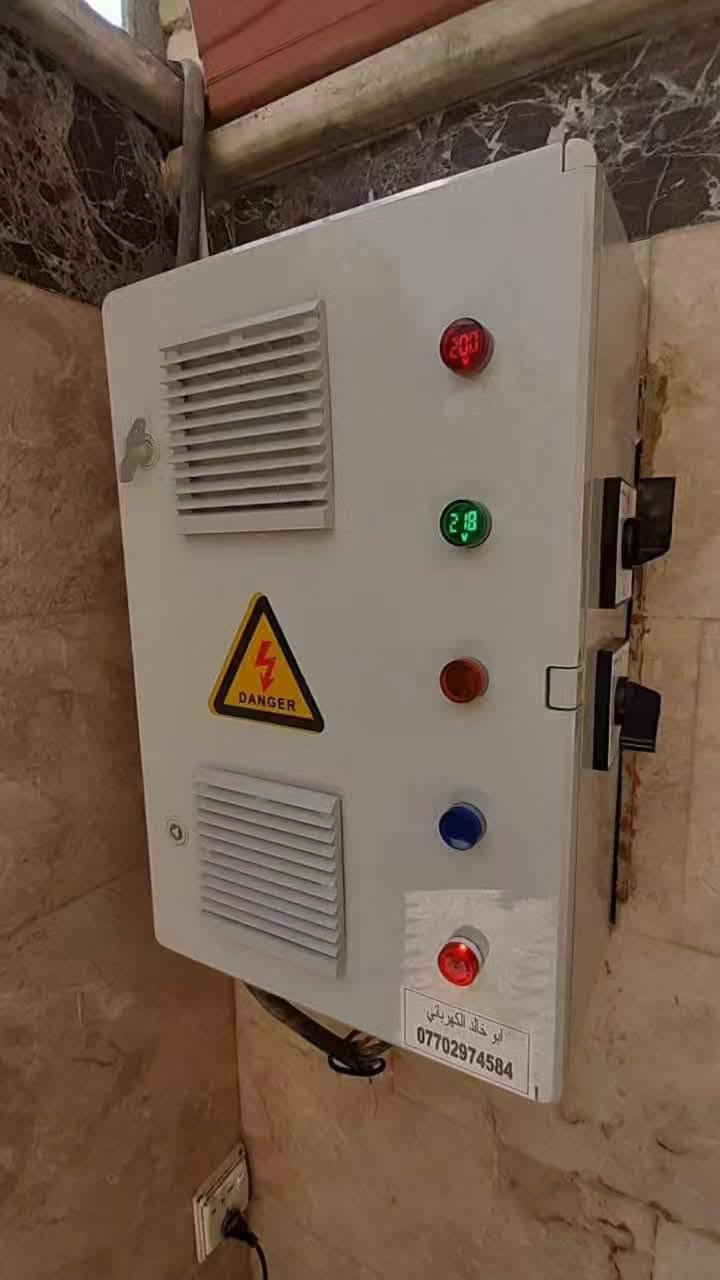 🔌 تأسيس كهرباء للمنازل والشقق (الاسعار مناسبه )
⚡ تأسيس وإعادة ترتيب البوردات الكهربائية ( بشكل فني) 
🛠 تصليح الأعطال الكهربائية المنزلية ( الاعطال المعقدة ) 

🔧 تمديد الأسلاك واستبدال القديمة ( ضاهري / دفن/بواري )
⚙️ نصب وتبديل القواطع الكهربائيه والقطع الكهربائيه الذكيه
📦 تركيب لوحات توزيع كاملة وتنظيم الأحمال بشكل فني 
💡 تركيب الإنارة الداخلية والخارجية (سبورت لايت، ثريات، حدائق)
🔘 تركيب مفاتيح وسويچات حديثة
🛡 تأريض المنازل ومعالجة التماس الكهربائي

❄️ شد وفتح الكيزر والسبلت والمكيف
🔧 تصليح أعطال الكيزر والسبلت والمكيف

#تأسيس_كهرباء
#كهرباء_منازل
#بوردات_كهربائية
#تمديد_اسلاك
#لوحات_توزيع
#تصليح_اعطال
#انارة
#كيزر
#سبلت
#مكيف
#صيانه
#كهربائي
 للاستفسار الاتصال على الرقم 
يوجد واتساب  
‏‪***********‬‏
