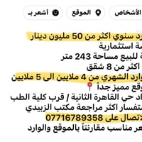 بناية ٢٤٣م • ٨+ شقق • فرصة استثمارية