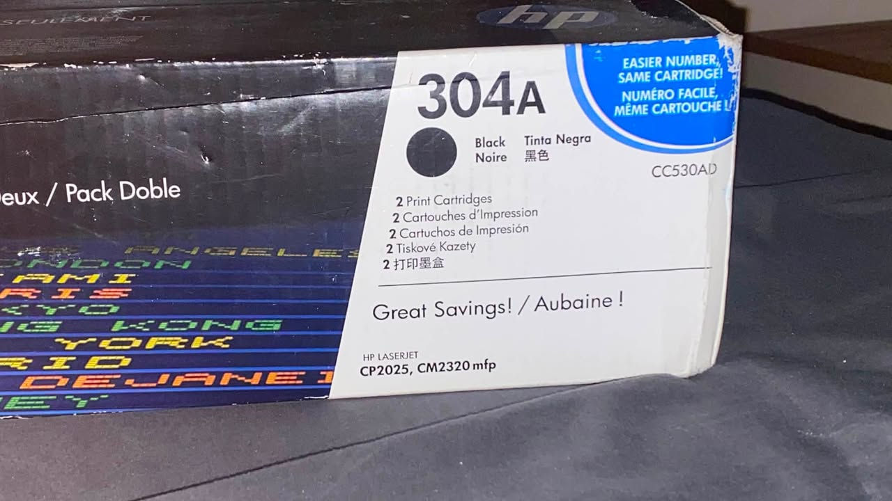 سلام عليكم،
متوفر أحبار طابعات ليزر أصلية 100% 304Aمن شركة HP (Genuine) جديدة تماماً وغير مستعملة، الأكياس الداخلية محكمة الإغلاق من المصنع مع شريط الأمان وختم الهولوغرام.
الألوان المتوفرة:
 حبر أسود (Black) عدد 2: موديل CC530A
 حبر أزرق (Cyan): موديل CC531A
 حبر وردي (Magenta): موديل CC533A
متوافقة وتعمل مباشرة على الطابعات التالية:
 HP Color LaserJet: CP2025 / CP2025n / CP2025dn / CP2020
 HP Color LaserJet MFP: CM2320 / CM2320nf / CM2320fxi
 طابعات كانون البديلة لخرطوشة (Canon 718): LBP7200C / LBP7660C / MF8330Cdn / MF8350Cdn / MF8580Cdw

السعر والتفاصيل:
 سعر الشروة كاملة (الكل معاً عدد 4): 40,000 دينار فقط (تصفية لعدم الحاجة).
 سعر القطعة المفردة: 15,000 دينار.
 الموقع: كركوك (مع إمكانية التوصيل أو الاستلام المباشر).
للتواصل والاستفسار: عبر الرسائل الخاصة أو الاتصال على الرقم: [***********]
