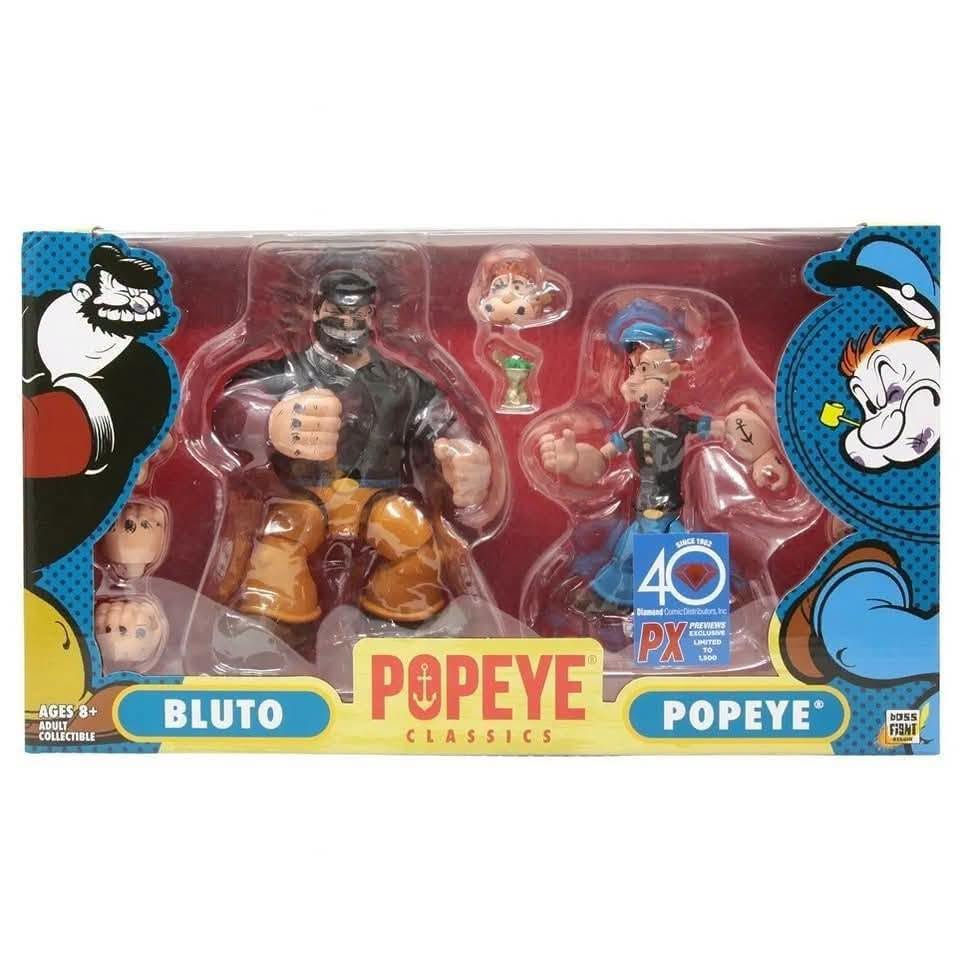 سيت مجسمات بباي وبلوتو (Popeye vs bluto)
 إصدار شركة Boss Fight Studio
مفصليات مع ملحقات وراس أظافي و ايدي للتبديل💥
منتج جديد بتقفيله الشركة🥰
للاستفسار خاص🙏
متوفر خدمة توصيل لكل محافظات العراق🚕

نص مكتوب في الصور:
- POPEYE CLASSICS