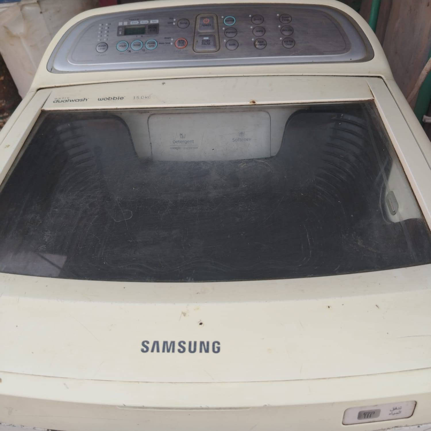للبيع غسالة سامسونج 15 كيلو، بحالة ممتازة وشغالة بدون مشاكل. بيها ميزة Activ DualWash للغسيل اليدوي وتقنية Wobble لمنع التشابك. مستعملة لمدة 4 أشهر فقط.السعر150

