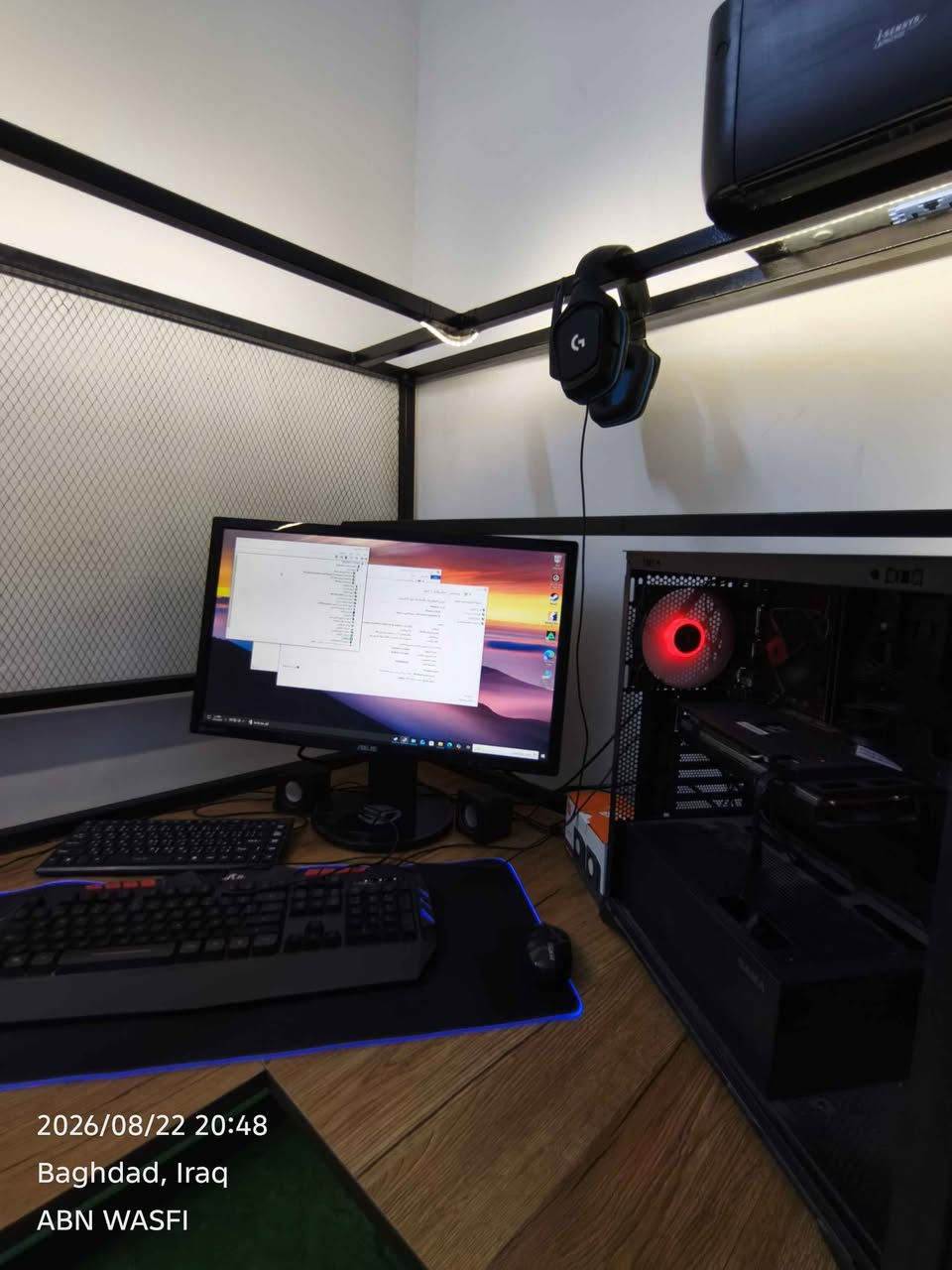 Intel(R) core(TM) i7-6700cpi@3.40GHz
‏Amd Radeon Rx580 8g 2048sp
‏Ddr4 Ram16g 
‏128ssd128 
‏Hhd 500 
‏Mainboard msi b250M
‏باور سبلاي ماس 550
‏كيس ارجيبي sama
‏ويا شاشا 120 هرتز دسبلي و 60 hd  ازوز 
و موس وكيبورد 
شغل اغلب الالعاب 
*********** وتساب 
*********** اتصال 
بغداد ويوجد توصيل بغداد, العراق
