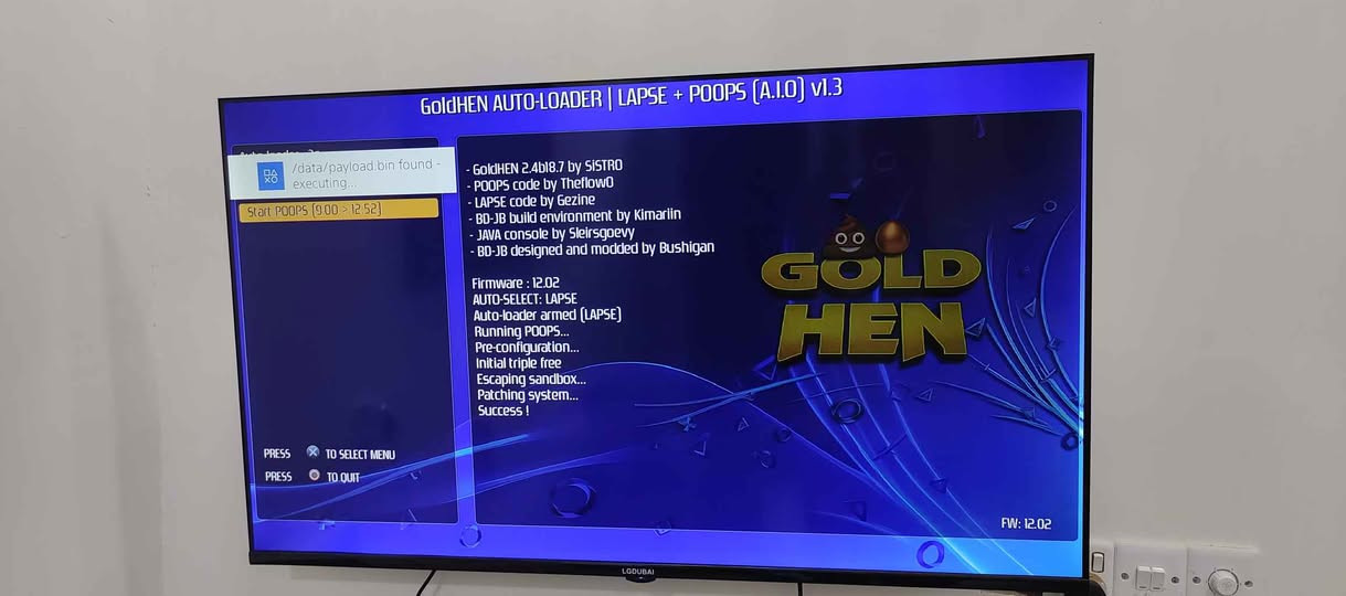 بلي ٤ 
مهكر بي العاب 
٣ جويستكات 
٢ اصلية الفارس, صلاح الدين

نص مكتوب في الصور:
- GoldHEN AUTO-LOADER | LAPSE + POOPS (A.I.O) v1.3
- Auto-loader : 3s
- Start LAPSE (9.00 > 12.02)
- Start POOPS (9.00 > 12.52)
- - GoldHEN 2.4b18.7 by SISTRO
- - POOPS code by Theflow0
- - LAPSE code by Gezine
- - BD-JB build environment by Kimarliin
- - JAVA console by Sleirsgoevy
- - BD-JB designed and modded by Bushigan
- Firmware : 12.02
- AUTO-SELECT: LAPSE
- Auto-loader armed (LAPSE)
- Running POOPS...
- Pre-configuration...
- Initial triple free
- Escaping sandbox...
- Patching system...
- Success !
- PRESS CROSS TO SELECT MENU
- PRESS CIRCLE TO QUIT
- GOLD HEN
- FW: 12.02
- LODUBAI
- PRO EVOLUTION SOCCER 2018
- 1 aqeel 1 تم ربح جائزة! 🏆 جائزة صديق i aqeel Store PES 2018 GRAND THEFT AUTO V GOD OF WAR RESIDENT EVIL WINNING ELEVEN 3 FINAL VER ما الجديد ***********7904781237 GamesMaker حسين للصيانة بغداد المنصور شارع الاستيراد عمارة الطاروطي للشاشات تحقق من أنشطة أصدقائك وأحدث المعلومات عن الألعاب. HDMI 2 60Hz 1080P LGDUBAI