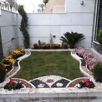 تصميم حدائق • حجر طبيعي • الديوانية