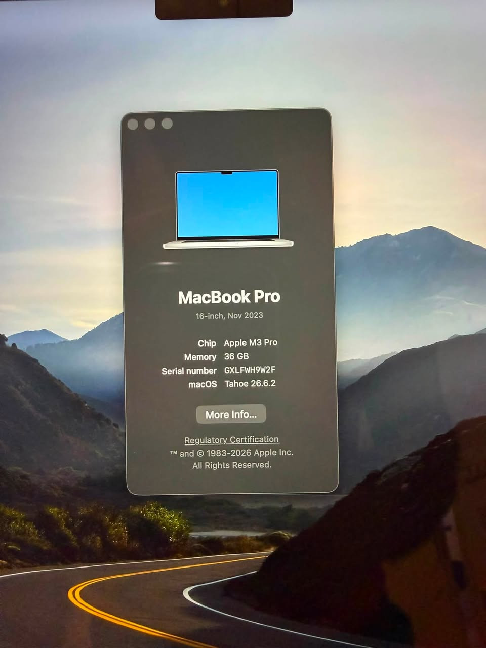 Macbook pro m3 pro 16 inch 

Ram 36gb 
512 gb ssd 
Cycle count 47 
Maximum capacity 99%
12 core cpu 
18 core gpu 
100% clean 
Original charger 
What’s app : ***********
