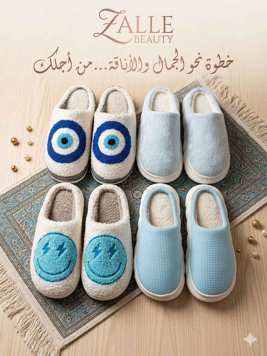 ✨ ZALLE BEAUTY ✨
🩴 بانتوفات بألوان وموديلات تجنن 😍💕
💖 دللي نفسچ بأحلى التصاميم وبأسعار حلوة ومناسبة للجميع 🔥
🚚 التوصيل متوفر داخل بسماية 
💌 للحجز والاستفسار مراسلتنا على الخاص
***********

ZALLE BEAUTY 🤍 لمستچ الحلوة بكل خطوة! ✨

نص مكتوب في الصور:
- ZALLE BEAUTY
- كُلُّ خُطْوَةٍ.. جَمَالٌ وَ رَاحَةٌ
- ZALLE BEAUTY خطوة نحو الجمال والأناقة... من أجلك
- أنْتُم جمالُ كُلِّ اللّحظاتِ
- ZALLE BEAUTY دلال لقدميك، جمال لمنزلك