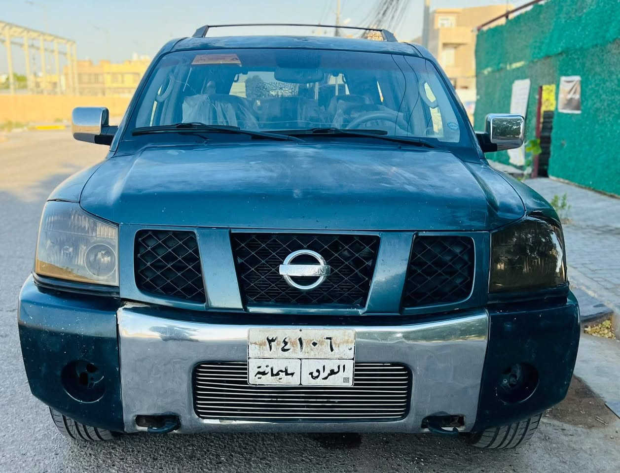السعر 58 الاستفسار  ***********
نيسان نرماده 2006 خليجي مكفولة كفاله عامه حته الدعاميات فول مواصفات واحد علا واحد من عده الفتحه مكينه 8سلندر وكير مكفولات حداديه جديده تخم تاير جديد تبريد 3 قطع ثلج دوشمه جديده شاشه تحكم ستيرن كشن كهربائيه 
رقم سليمانيه شرط التحويل شرط   مكان السياره كربلاء
