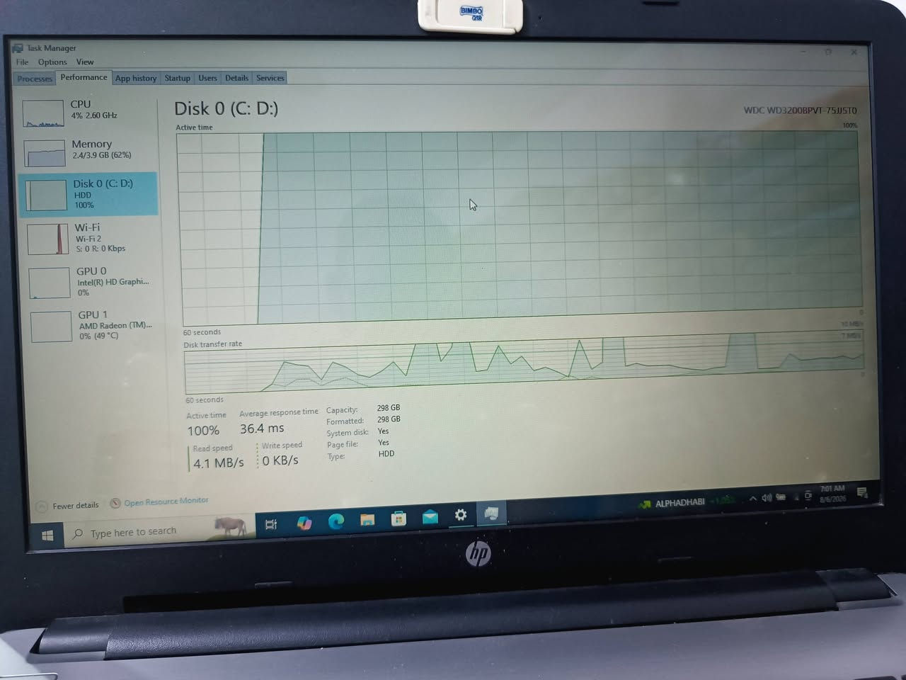 للبيع لابتوب HP 

المعالج: Intel Core i5-7200U (الجيل السابع)
الذاكرة (RAM): 4GB DDR3
التخزين:500GB HDD
كارت الشاشة الخارجي: AMD Radeon 2GB
كارت الشاشة الداخلي: Intel HD Graphics (حتى 2GB مشاركة)
البطارية: تعمل لأكثر من ساعة (حسب الاستخدام).
الملاحظات:
* توجد نقاط بيضاء في الشاشة (ليست بكسلات ميتة)، موضحة بالصور.
* يوجد كسر في إطار/الشاشة كما هو موضح بالصور.
* الجهاز يعمل بصورة طبيعية، وبدون اي مشاكل.

السعر :١٢٥  الف .
للاستفسار أو المعاينة: *********** .
بغداد : البلديات
