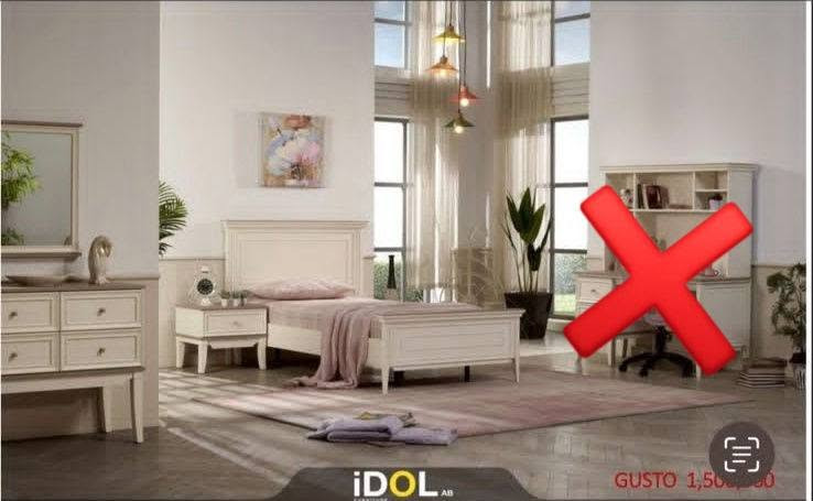 مرحبا.. غرفة نوم ماخذيها من idol ب ١٥٠٠ دولار وحاليا اكو ظرف ودنبيعها بسعر قليل وللامانة جديدة اقل السنة وهاي صورها حتى المراية موجودة بس ما مركبيها رايديها بمليون .. للتواصل والتفاصيل ***********

نص مكتوب في الصور:
- iDOL FURNITURE GUSTO 1,500,000
