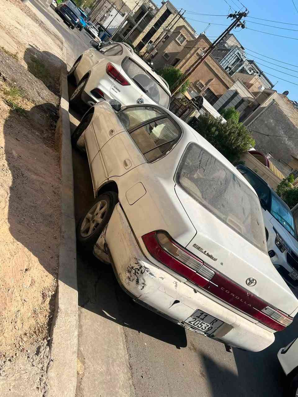 السلام عليكم من رخصت الادمن كورلا 1994بلادي مكفوله من الضربه والصبغ تحويل غسق الامارات صارلهه 15سنه عد شخص كير مكفول محرك بي رنكات السياره متروكه وشغاله كلشي مبيهه صدر خلفي امامي جديد كهربائيات كلهه شغاله تبريد بي فيوز فقط داخل نضيف تخم تاير جديد السياره يحتاجلهه بعض الملاحضات 
بسمي ثاني يوم تحويلهه 
رقم دولي جديد سنويه ماساقطه جديده 
السعر 48وبيها مجال بسيط مكاني بغداد المنصور 
وهاذا رقمي 
***********
