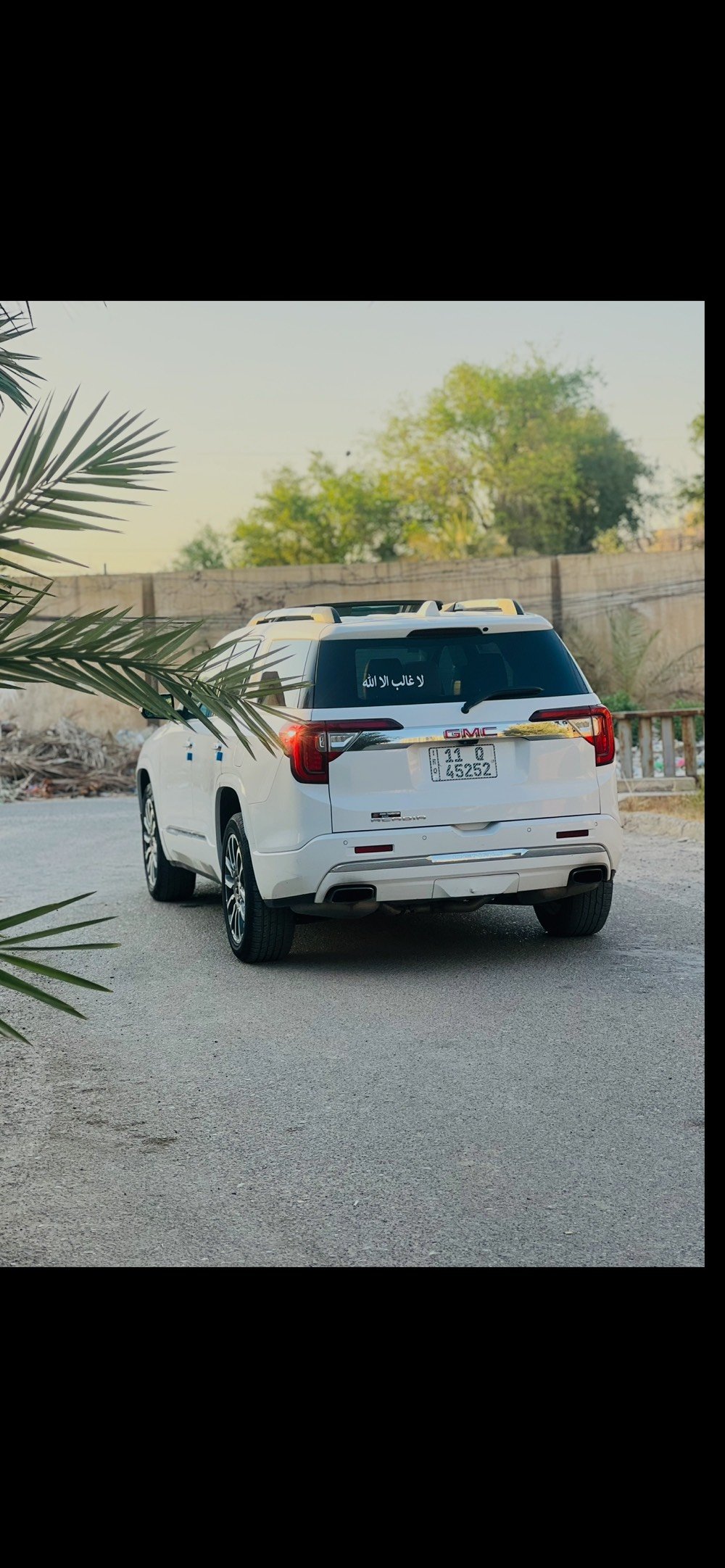 للبيع GMC اكاديه دينيلي ((2021)) مبدل بنيد فقط مواصفات 
داخل ابيض ملكي كشنات منفصل vip كشنات كهرباء ⚡️صندوق كهرباء ⚡️(5) كامرات سايد بريك بصمه مرقمه بغداد بسمي السعر ((220)) بيه مجال عنوان بغداد زعفرانيه الاتصال ((***********))⚔️🔥 بيع فقط
شنو ممشاها بالضبط كم كيلومتر؟: 
123
المكينة والجير أصليّات لو بيها تبديل غير البنيد؟ وإذا بيها شغل/صبغ شنو الموجود بالضبط؟: 
كير مكينه لغد كفاله بس شاصي الجف البلوجه بي ضربه خفيفه 
السيارة فل ستاندرد دينيلي لو بيها إضافات/نواقص ثانية لازم يعرفها المشتري؟: 
سياره فول 1/1 الاخير دنيلي اعلى مواصفات 
إنتَ من أي منطقة ببغداد بالضبط؟ وهل السعر ثابت لو بيه مجال بسيط؟: 
عنوان بغداد الزعفرانيه السعر 220 وبيه مجال 