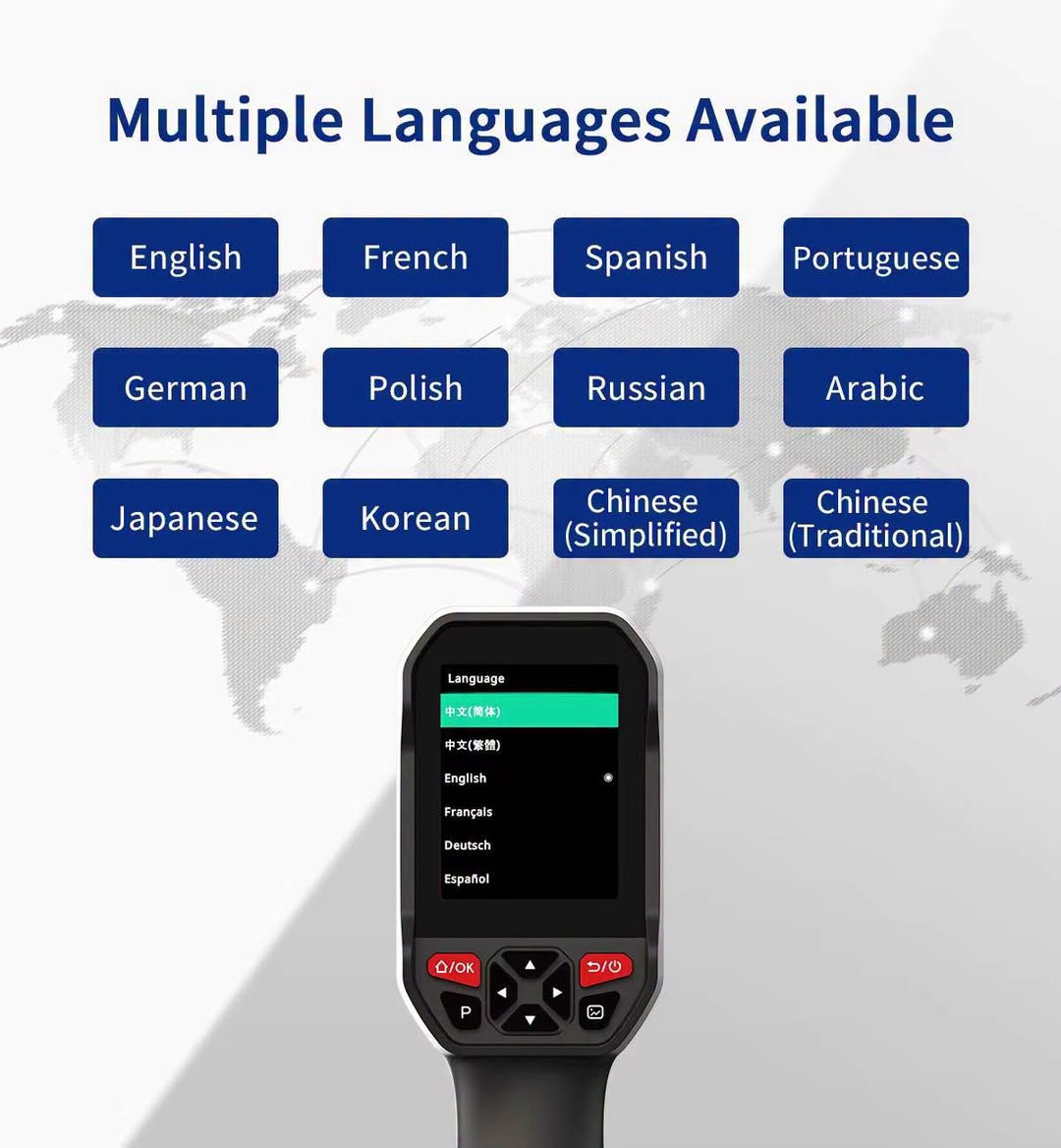 لا توجد تفاصيل

نص مكتوب في الصور:
- Real-time Temp Tracking Lowest Center Highest Area Temperature alarm
- TOOLTOP
- Infrared & Visible Thermal Camera
- 512*384 Super IR
- 256*192 Infrared Sensor
- Real-time Connection
- TOOLTOP ET693C Professional Thermal Imaging Camera Infrared resolution: 256x192 SUPER IR: 512x384
- Multiple Languages Available English French Spanish Portuguese German Polish Russian Arabic Japanese Korean Chinese (Simplified) Chinese (Traditional)
- Application Scenario
- The perfect tool for engineers, auto mechanics, construction workers and electrical inspectors
- Substation inspection
- Car Repair
- Insulator testing
- Equipment maintenance
- 3D Thermal Field Distribution Function Observe the product heat dissipation design from multiple dimensions, mostly used in architecture, industry, electronics, etc...
- Laser Positioning Indicator It can quickly locate the detection target and accurately find the key temperature measurement points in complex scenes, greatly improving the detection efficiency and accuracy.