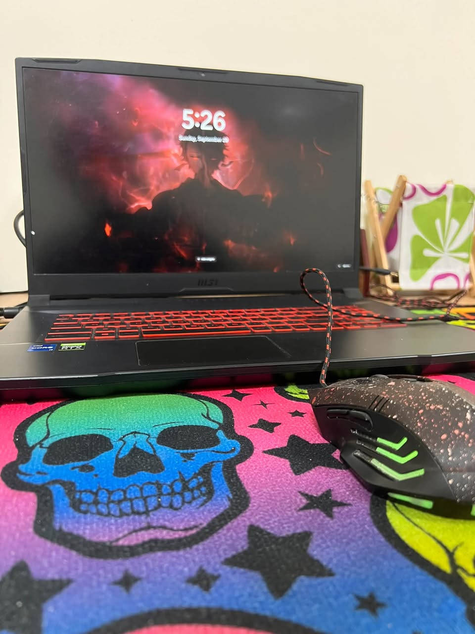 🔥 للبيع لابتوب MSI Gaming — RTX 3060
• المعالج: Intel Core i7 الجيل 11
• كارت الشاشة: RTX 3060
• الرام: 16GB
• التخزين: SSD 1TB
• الشاشة: 17.3 إنچ — 144Hz
• الجهاز استعمال خفيف وحالته جيدة جداً
• مناسب للألعاب، التصميم، المونتاج والدراسة

⚠️ الملاحظة الوحيدة: أزرار الـTouchpad (الكلك يمين ويسار) ما تشتغل، لكن اللمس والحركة بالـTouchpad يشتغلن طبيعي، وتكدر تستخدم ماوس خارجي بدون أي مشكلة.

🔌 الشاحن موجود.

💰 السعر: 950 ألف دينار قابل للتفاوض للجادين

📍 بغداد
🤝 الفحص والتجربة قبل الشراء
للتواصل واتساب :***********
