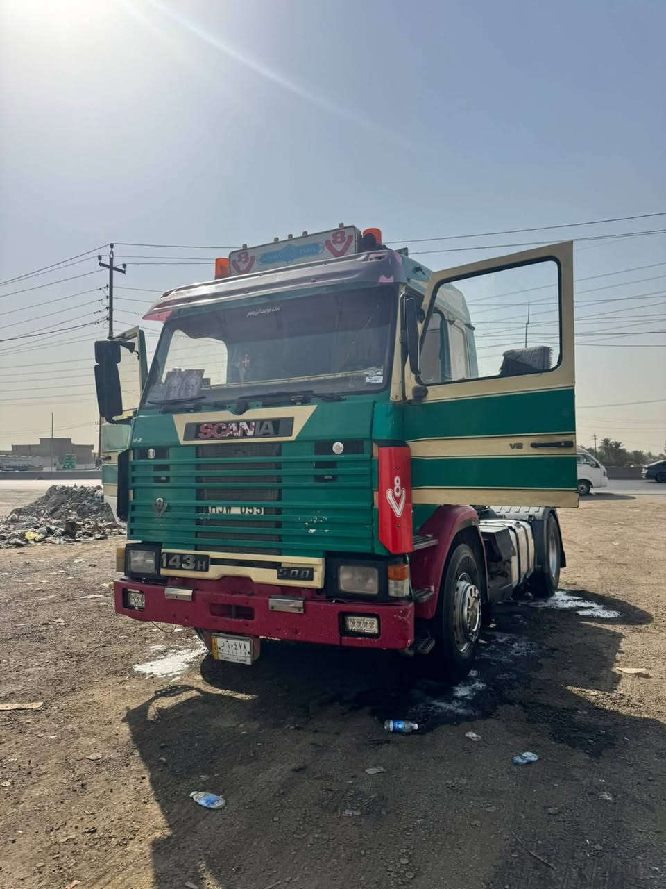 سكانيا للبيع موديل 95 سيارة مكينه صفر ثمانيه سيارة كفاله عامه رقم بصرا شرط التحويل سيارة بيها بخار بدون تنقيص مكان السيارة بغداد ***********
