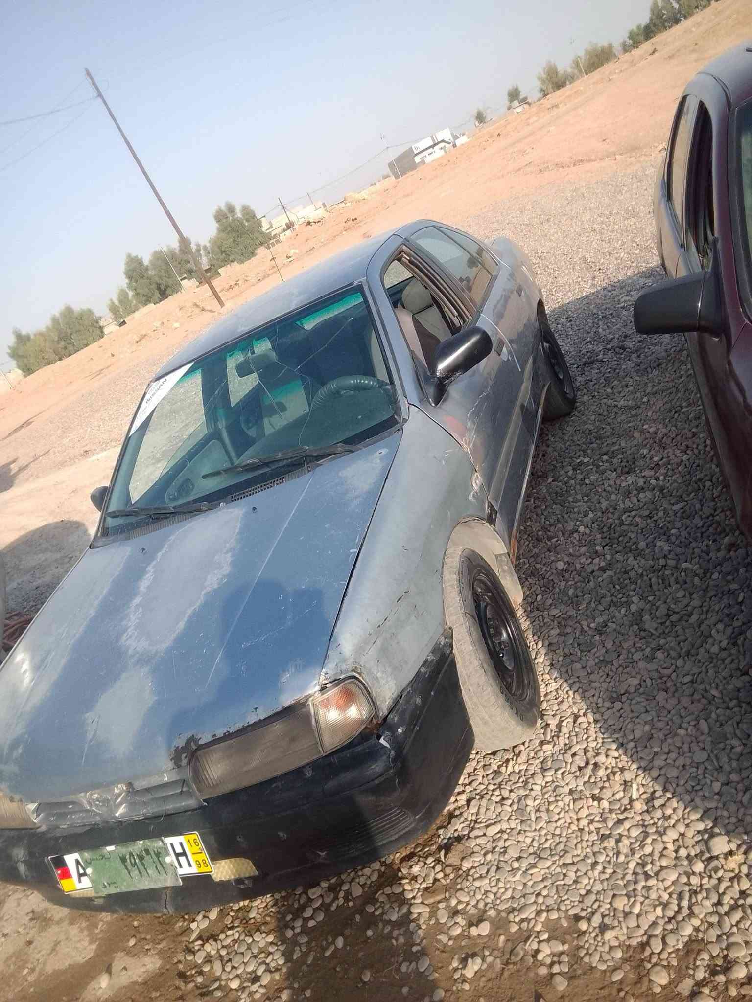 نيسان صني موديل 92 حجم 16 كير ومحرك شرط وضع شركه دوشمه جديد رقم نينوه اخضر سنويه واجهه شرط التحويل السعر 22 وبيها مجال

