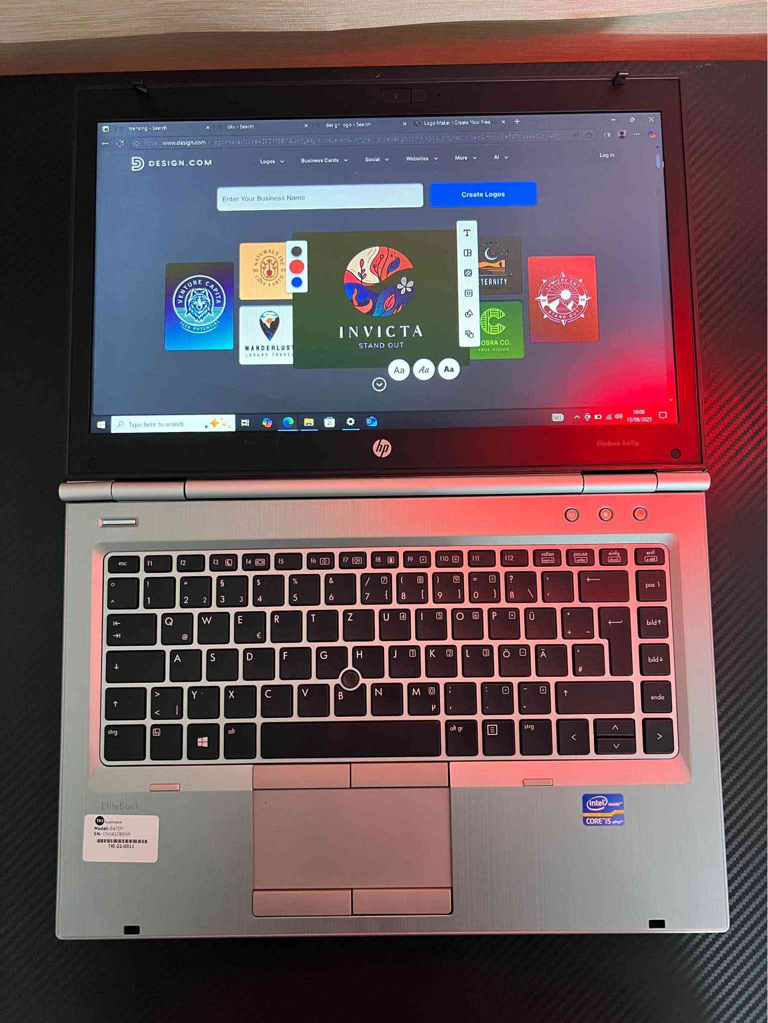 HP EliteBook 8560w • رام 16GB • NVIDIA Quadro 1000M