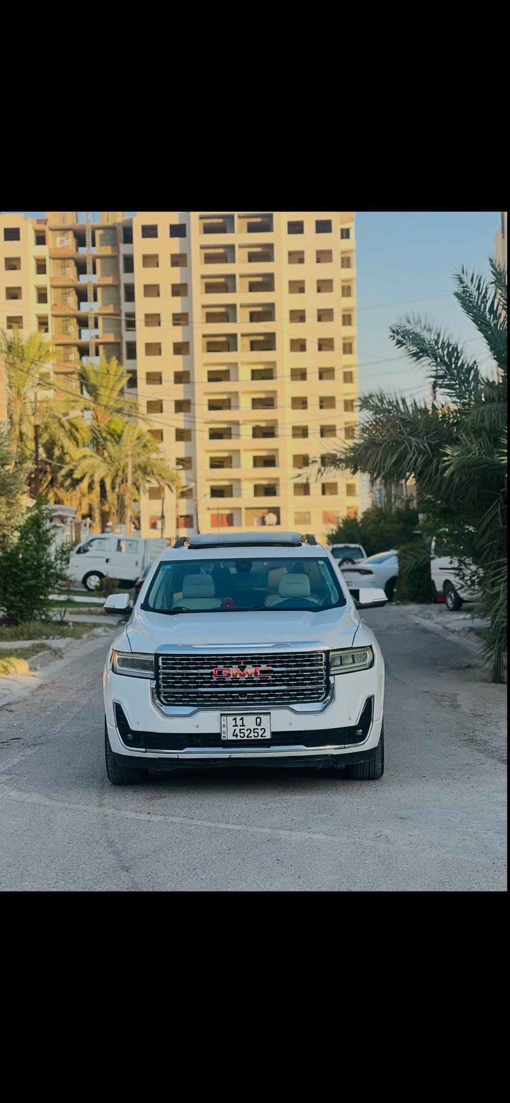 للبيع GMC اكاديه دينيلي ((2021)) مبدل بنيد فقط مواصفات 
داخل ابيض ملكي كشنات منفصل vip كشنات كهرباء ⚡️صندوق كهرباء ⚡️(5) كامرات سايد بريك بصمه مرقمه بغداد بسمي السعر ((220)) بيه مجال عنوان بغداد زعفرانيه الاتصال ((***********))⚔️🔥 بيع فقط
شنو ممشاها بالضبط كم كيلومتر؟: 
123
المكينة والجير أصليّات لو بيها تبديل غير البنيد؟ وإذا بيها شغل/صبغ شنو الموجود بالضبط؟: 
كير مكينه لغد كفاله بس شاصي الجف البلوجه بي ضربه خفيفه 
السيارة فل ستاندرد دينيلي لو بيها إضافات/نواقص ثانية لازم يعرفها المشتري؟: 
سياره فول 1/1 الاخير دنيلي اعلى مواصفات 
إنتَ من أي منطقة ببغداد بالضبط؟ وهل السعر ثابت لو بيه مجال بسيط؟: 
عنوان بغداد الزعفرانيه السعر 220 وبيه مجال 