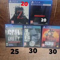 اقراص للبيع PS4 نظافه فول  شرط الفحص يلله تدفع فلوس  كلمن بسعره  توصيل...