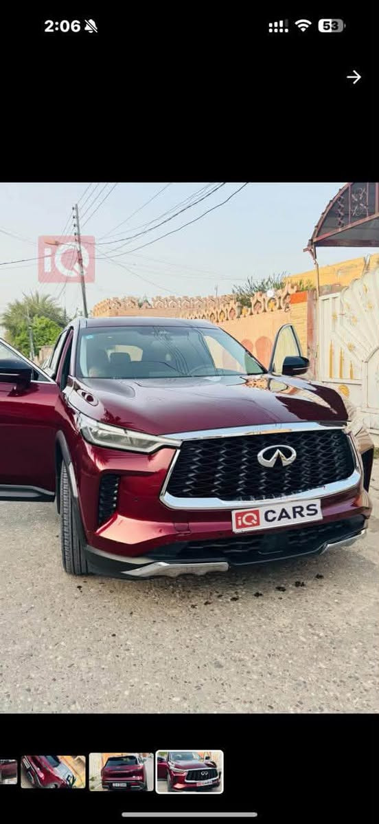 للبيع إنفينيتي QX60 Luxe موديل 2022

🚘 الفئة: Luxe
📅 الموديل: 2022
⚙️ المحرك: V6 سعة 3.5 لتر
🐎 القوة: 295 حصان
🔄 ناقل حركة: أوتوماتيك 9 سرعات
🪑 المقاعد: 7 ركاب
💡 مواصفات وتجهيزات Luxe
❄️ تكييف
📱 شاشة ونظام ترفيه واتصال
🛡️ أنظمة أمان ومساعدة للسائق

💰 السعر: 265 ورقة
📍 الموقع: صلاح الدين

للمهتمين، تفاصيل السيارة والفحص متوفرة عند التواصل.

📞 للتواصل: ***********

نص مكتوب في الصور:
- 2:06 53 26 A IQ CARS