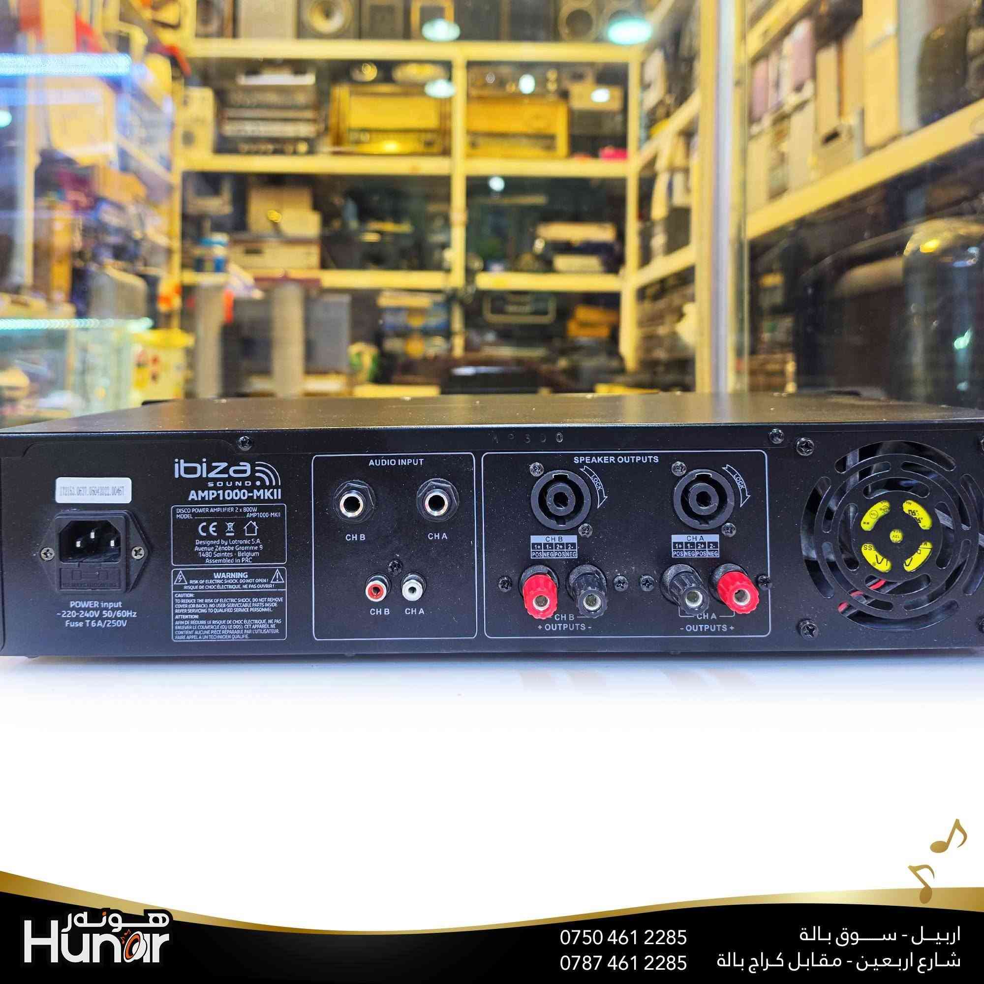 ibiza  Sound
PROFFISIONAL STERIO POWER AMPLIFIER
( کوردی • عربي )

🟢توصيل موجود الي جميع المحافضات
🟡گەياندن هەیە بۆ هەموو شوێنێک

🟠مــعـرض هــونـەر
🔸للـصوتــیات(امبلیفایر• سماعة• رادیو• انتیك• مایكروفون)
🔸عــنـوان• اربیل سوق بالة • شارع اربعین
🔸مـوبایـل• ***********
                   ***********

🔵پـێـشانـگای هــونـەر
🔹بۆ ئامێری دەنگی و کارەبایی(ئیمپلیفایر• سەماعە• ڕادیۆ• مایکرۆفۆن)
🔹ناونیـشان• هەولیر • بازاری لەنگەی ٤۰م
🔹مـــۆبـایـل• 
***********
***********

•••••••••••••••••••••••••••••••••••••••••••••••••••
#iraq #kurdistan #duhok #zaxo #hawler #karbala #slemani #erbil #baghdad #kurd #kurdish #akre  #karkuk #kuwait #najaf
#amplifier #audio #subwoofer #sound #music #audiophile #bass #stereo #amplifiers #speaker #soundsystem #speakers
#اربيل #العراق #بغداد
