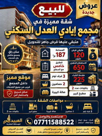 #شقة_للبيع #عروض_عقارية #عروض_جديدة #مجمع_إيادي_العدل #إيادي_العدل #شق...