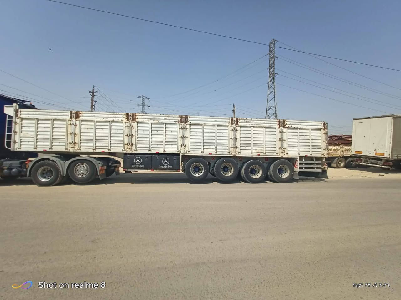 تريله عراق 4 محاورفصخ وربط سليمانيه  عربانه تركيه
طخم تايرات السعر 200 وبيها مجال
***********
***********

نص مكتوب في الصور:
- Shot on realme 8 11:52 23 09 2026
- Shot on realme 8 11:05 ٢٣ ٠٩ ٢٠٢٦
- Shot on realme 8 11:50 23 09 2026
- Shot on realme 8
- ١١:٥٠ ٢٣ ٠٩ ٢٠٢٦
- ١١:٥١ ٢٣ ٠٩ ٢٠٢٦