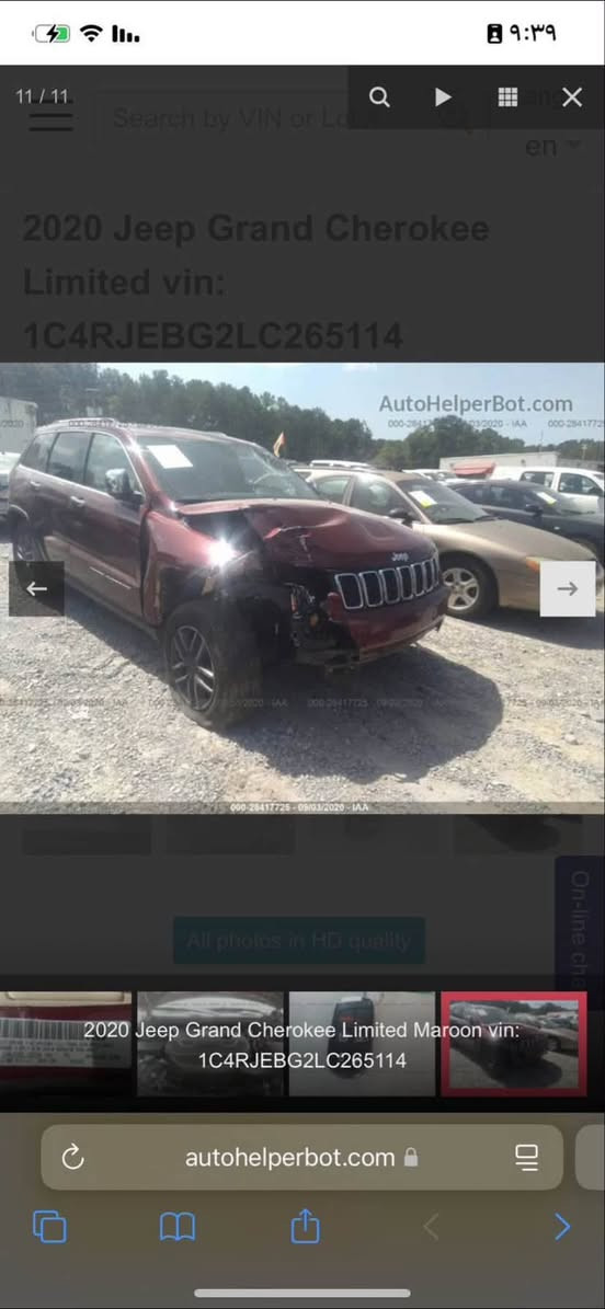 جيب كراند شيروكي ليمتد-2020
🔥 فول مواصفات — نظيفة وجاهزة للفحص

🚙 المحرك: 3.6 V6
⚙️ القير: أوتوماتيك
🛞 الدفع: خلفي
🌌 بانوراما + فتحة سقف
🪑 داخلية جلد عسلي
🖤 صاج أسود
📊 ماشية: 113 ألف كم
✨ إدامة كاملة

⭐ المواصفات والتجهيزات:

• تشغيل بصمة
• دخول ذكي وتشغيل عن بعد
• تحكم بالستيرن
• مثبت سرعة
• تحكم كهربائي بالمقاعد
• مقاعد جلد
• تبريد/تدفئة المقاعد
• شاشة كبيرة
• كاميرا خلفية
• حساسات ركن السياره وتوقف خلفي قبل حدوث الحادث
• تحكم بالمكيف
• مكيف أوتوماتيك
• ستيرن صعود ونزول كهربائي
• بلوتوث وUSB وكار بلي
• أنظمة أمان وثبات
• ABS
• Airbags
• تحكم إلكتروني بالثبات
• ويل نيكل 
• إضاءة أوتوماتيك
• حساسات مطر/إضاءة حسب التجهيز

🔧 تفاصيل الضرر بكل وضوح:

• الجاملغ الأيمن: مبدل ومصبوغ، بدون ضرر داخل وبدون شاصي وبدون ضرر داخلي بالجاملغ.
• البنيد: متصلح بارد، ضربته خفيفة، بدون دواخل وبدون شاصي.

🛡️ الكفالة:
كير + مكينة + شاصي + دواخل + تبريد.

📄 الرقم: بصرة — مشروع وطني، بأسمي.
🔄 التحويل: ثاني يوم.

📍 مكان السيارة: الناصرية — الشموخ

💰 السعر: 210$

📞 للتواصل: ***********
