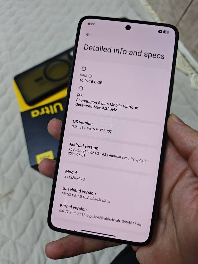 Poco F7 Ultra 

شتی دانسقە

%100خاوێن حسابکە لۆکە

نرخ: 699 هەزار قفڵ سعر سابت 
پاتری 100
٧سال ئەپدەیت  security 
💾 ڕام   16+16  
📟 زاکیرە    512گێگا                
⚙️ پرۆسیسەر    snapdragon  8 elite +gaming
chipبەڵای سەرعی      
🎮 بۆ هەموو یاریەک  120fps ئەدا بە 2k
📷 کامێرا       50mp   60x zoom  کامیرای زۆر جوان   
🔋 پاتری     5300 و   120وات
🌊 دژە ئاو   ip 68 تا قوڵی ٢ مەتر بۆ ١سەعات
📲شاشە  2k      120hz    زۆر نایاب   

Tele : *********** وەتسئەپ دخان, السليمانية
