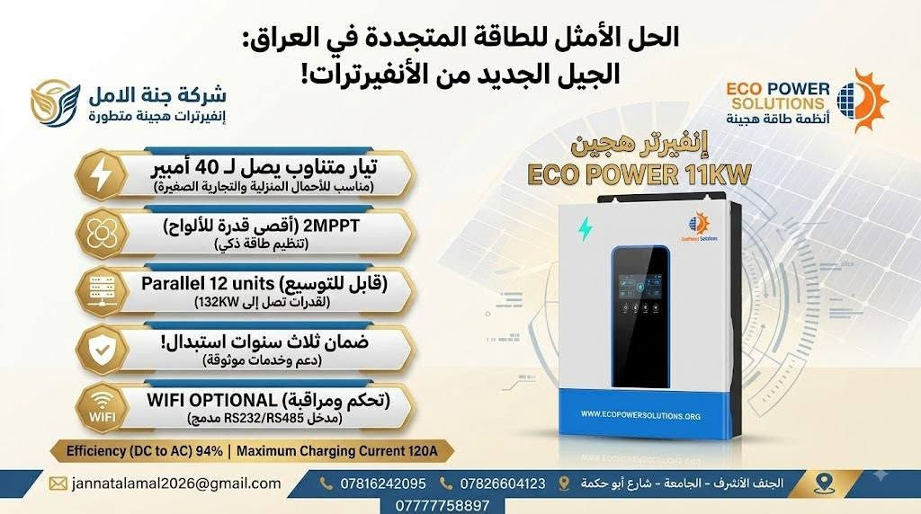 براند الخاص بشركة جنة الامل
Eco power 
للحجز والاستفسار 
***********
***********
