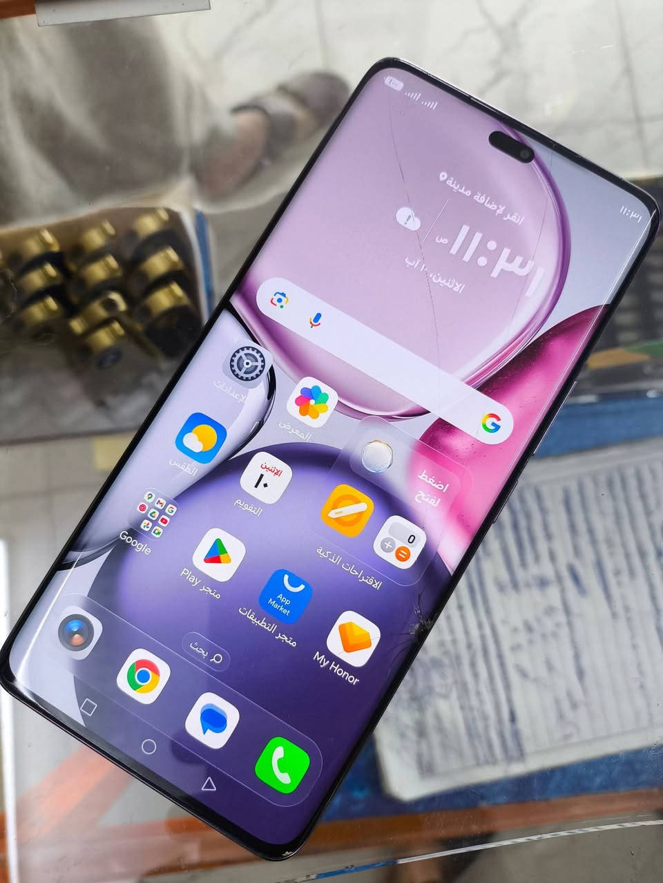 السلام عليكم يوجد جهاز للبيع هونر x9c
المعالج 6
ذاكرة 256
بطارية 6600
السعر 250 
الاتصال ‍*********** أدمن وافق محتاج
