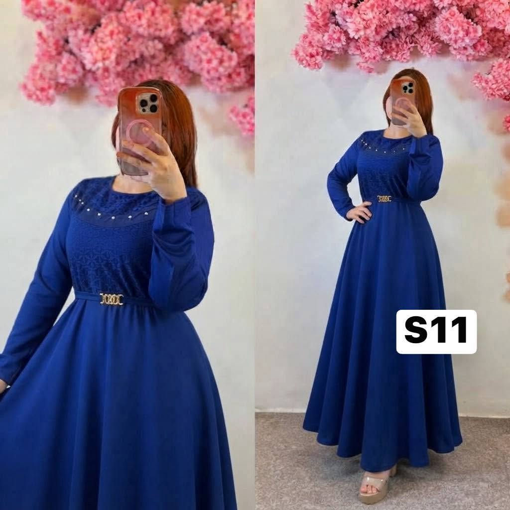 فساتين كريب • مقاس L-XXL • توصيل مجاني