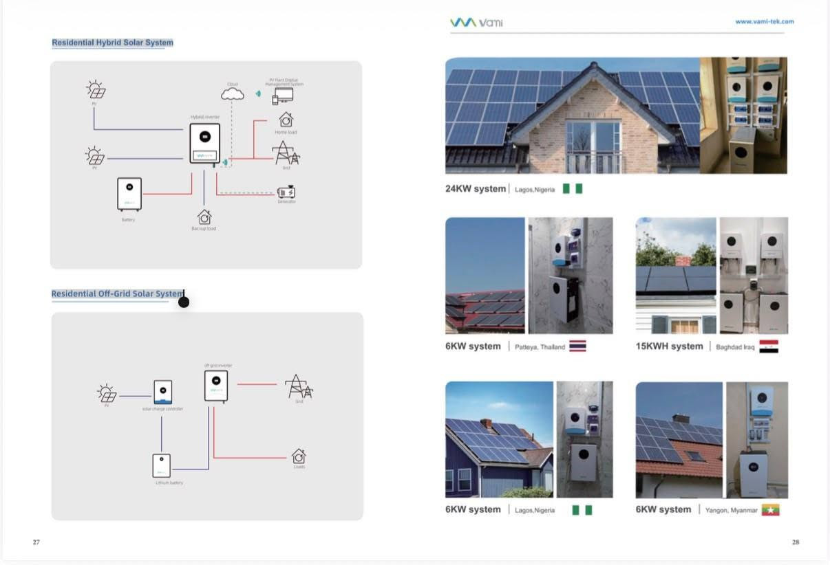 منظومة شمسية • انفيرتر 6kW • بطارية 16kWh