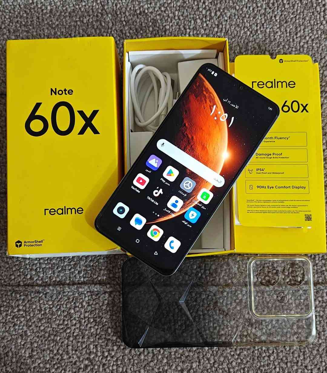 ✨ ريلمي نوت 60x✨
Realme Note 60x
نضيف جدا 100% كامل ملحقات 
ذاكرة 64GB
🟡  90 هيرتز شاشة مقاومة للكسر والماء
🟡 بصمة جانبية على زر الطاقة 
🟡يدعم شريحتين اتصال ، ذاكرة خارجية 
🟡بطارية 5,000 ملي امبير , 10 واط 
-------------------
السعر 125 قفل
للتواصل خاص
 او واتساب ***********
