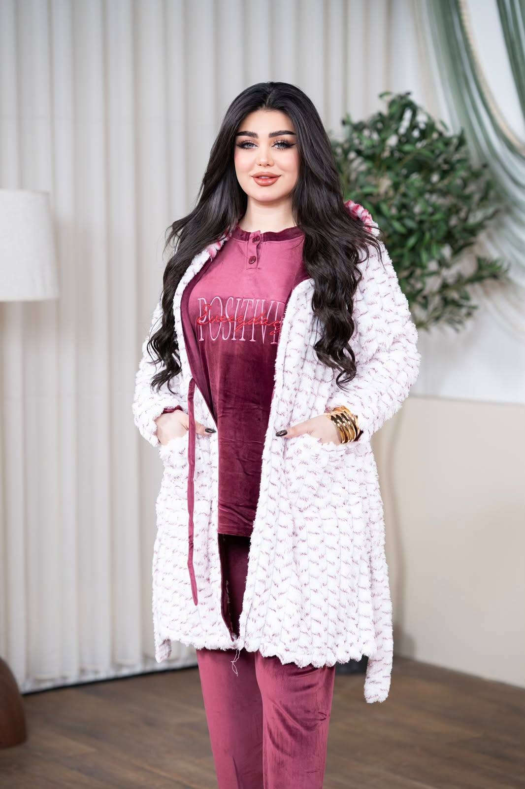 بجامة شتائي • مخمل سوفت • مقاس L-3XL