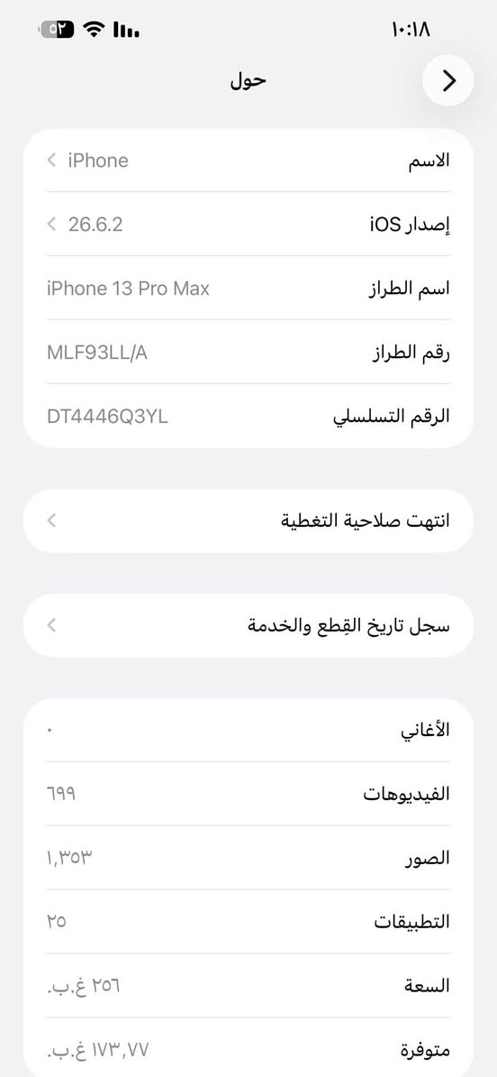 آيفون ١٣ برو ماكس • ضهر مكسور • ٢٥٦ جيجا