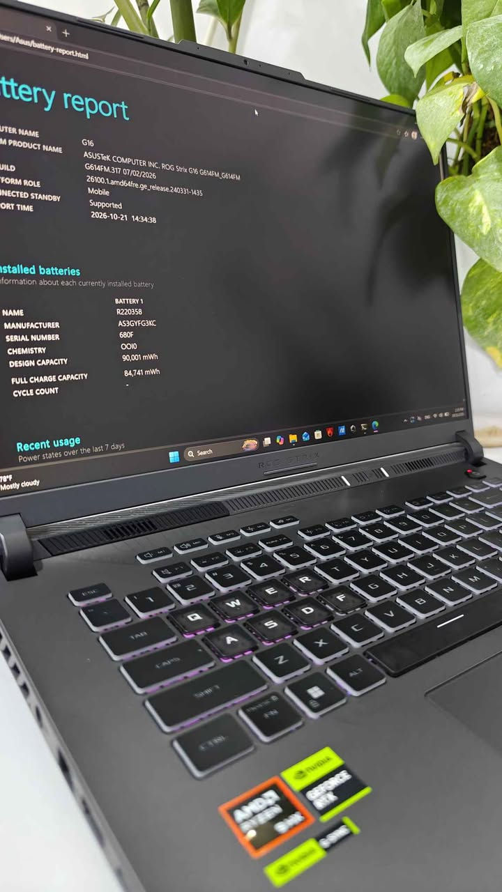 ROG Strix G16 • RTX 5060 • حرق شاشة
