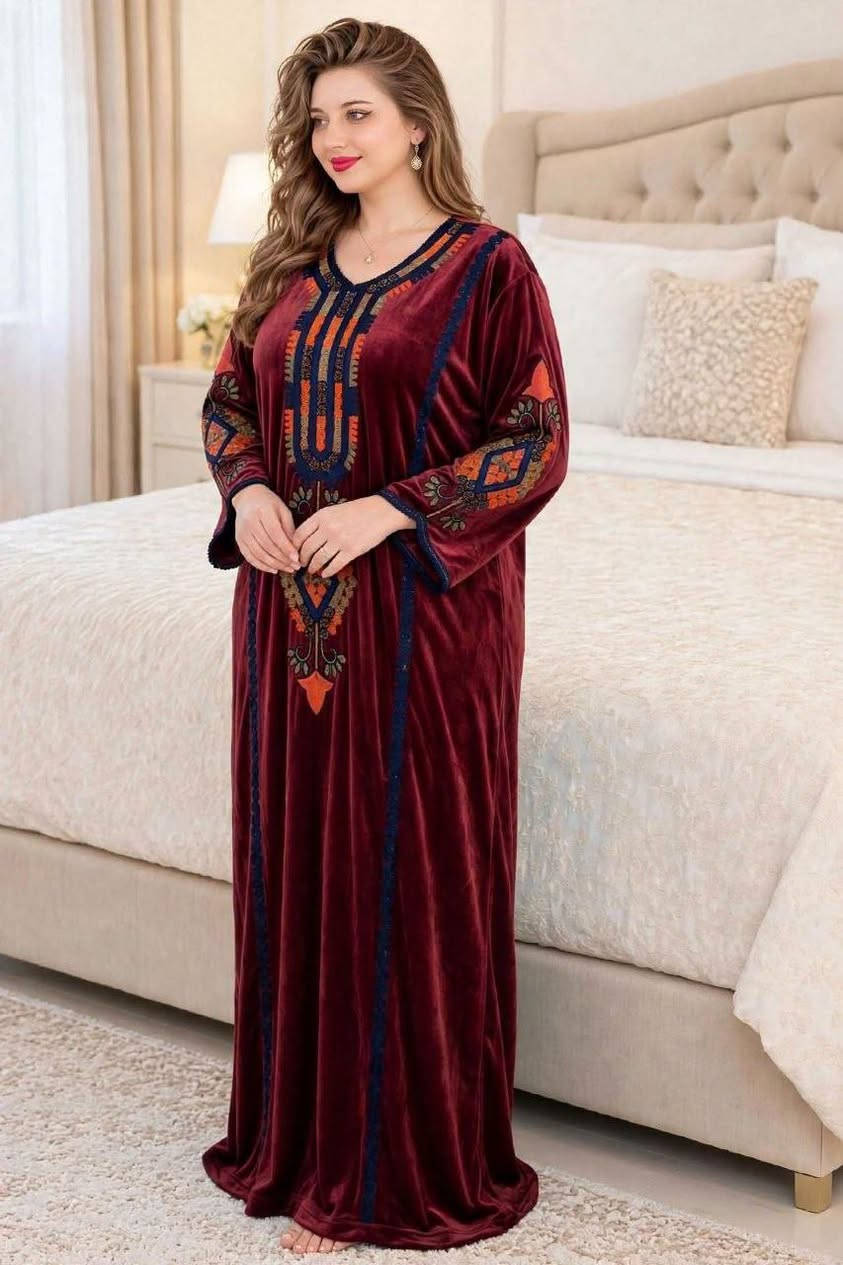 كلابيه مخمل • مقاس L.XL.2XL • نص درزن