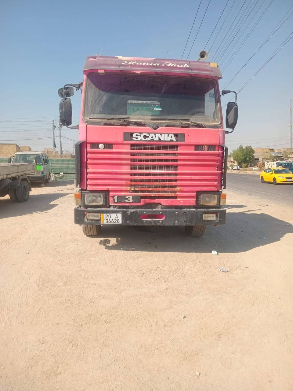 للبيع سكانيا مشلح سكس موديل ٩٢ رقم ديالى سنويه بسمي وارقام كله  جديد نكليزي ٣ لوحات مرسمه فلات  السياره تك ومطوله مجموعه مان مكينه V8 كير ٥ب٥ تخم تاير جديد علمآ ان السياره جاهزه للعمل من كل ومعروضه ١٨٠ واي استفسار *********** مكانها بغداد
