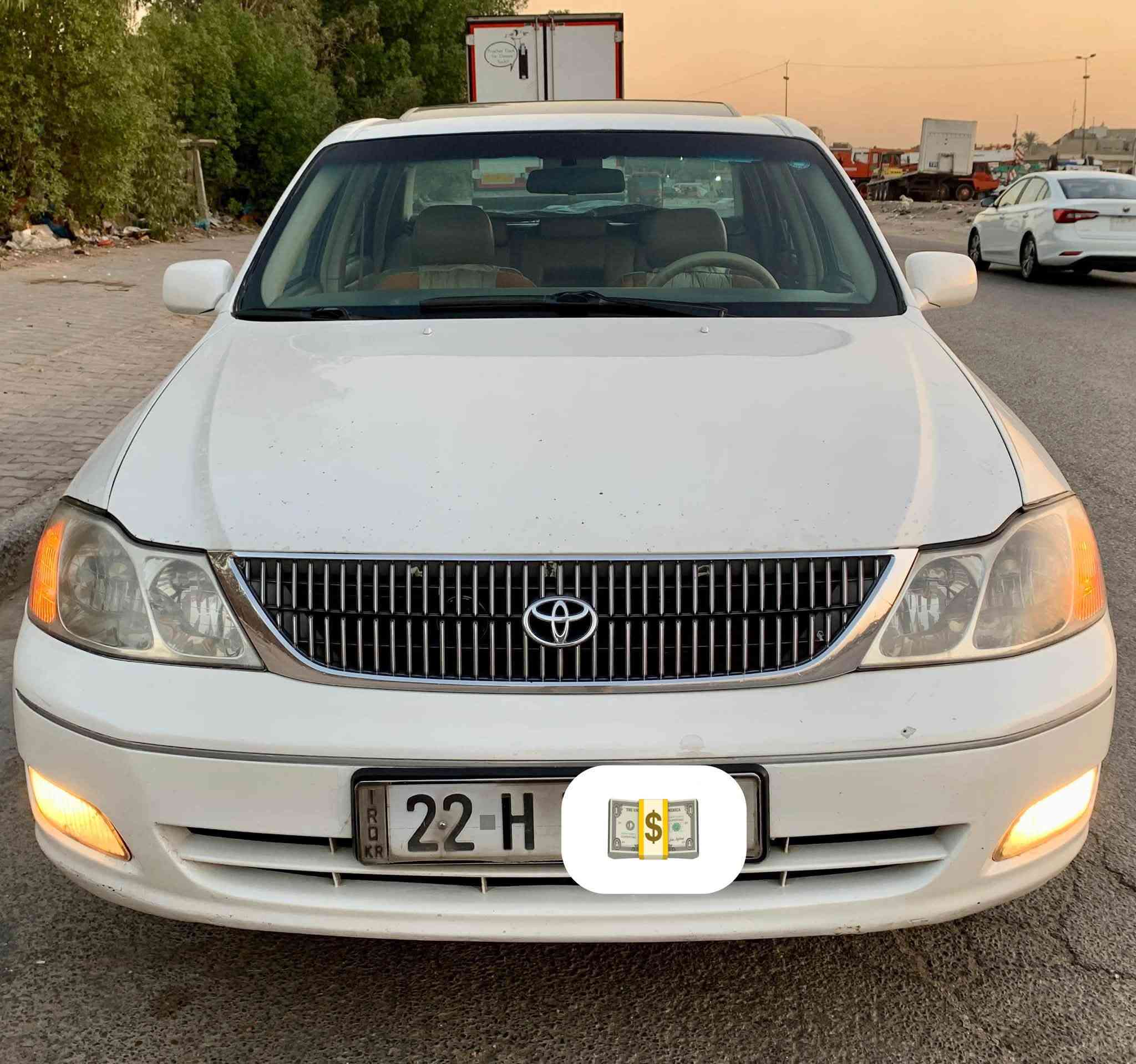 السلام عليكم 
تويوتا افالون فول مواصفات Xls موديل 2000 وارد امريكي بدون حادث كلين .. رقم اربيل انگليزي بأسمي تحويل مباشر ..ابيع فقط بدون مراوس 
أضافة منظومة غاز 
تبريد ثلج 
دبل شاشة 
تدفئة
ويل 17
دواخل جلد + صاج
مري كهرباء
فتحة
كرسي كهرباء
مكينة 3000 
بيها نص جاملغ خلف السائق صبغ فقط بدون ضرر موضح بالصور وبارد جاملغ ايمن 
مكاني بغداد الشعب السعر 108$
***********
