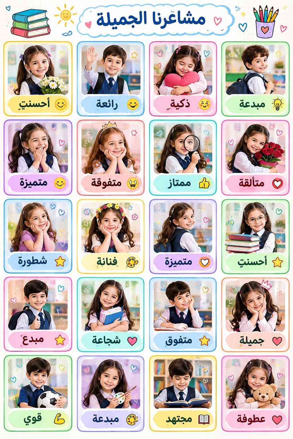📚✨ خلي دفتر ابنك/بنتك أحلى بلمسة مميزة! ✨📚
ملصقات مدرسية بتصاميم حلوة ومتنوعة للطلاب 🌸🎒
أشكال مرتبة ومناسبة للدفاتر والكتب، وتخلي دفتر ابنك يطلع أجمل وأرتب بالمدرسة 💕📖
🌷 تصاميم للبنات والأولاد
🎨 أشكال وألوان متنوعة
✏️ مناسبة للدفاتر والكتب المدرسية
🖨️ طباعة مرتبة وبجودة حلوة
اختاري التصميم اللي يعجبج وخلي دفاتر أطفالج تتميز من أول يوم دراسي 🤍✨
📩 للطلب والاستفسار مراسلتنا على الخاص.

نص مكتوب في الصور:
- الأشكال الهندسية هيا نتعرف عليها دائرة مثلث مربع مستطيل مربع خماسي سداسي سباعي ثماني الأشكال حولنا في كل مكان
- الاسم: الصف: المادة: المدرسة: السنة الدراسية:
- مشاعرنا الجميلة
- أحسنتِ
- رائعة
- ذكية
- مبدعة
- متميزة
- متفوقة
- ممتاز
- متألقة
- شطورة
- فنانة
- أحسنت
- مبدع
- شجاعة
- متفوق
- جميلة
- قوي
- مجتهد
- عطوفة
- ملصقات عبارات الصف الأول
- أنتِ مميزة
- برافو
- مبدعة دائماً
- أنتِ قادرة
- المعرفة قوة
- هيا نتعلم
- خطوة بخطوة نصل للنجاح
- الكتابة حياة
- الوقت ثمين
- أكتشف العالم
- مدرستي بيتي الثاني
- أنتِ نجمة
- أنتِ جميلة
- إبداعك يصنع الفرق
- كن دائماً الأفضل
- القراءة متعة
- أنتِ رائعة
- تستطيعين أكثر
- كُلّ يَوم بداية جديدة
- أحلامك كبيرة
- ABC Chart
- Aa
- Apple
- Bb
- Ball
- Cc
- Cat
- Dd
- Dog
- Ee
- Elephant
- Ff
- Fish
- Gg
- Giraffe
- Hh
- House
- Ii
- Ice cream
- Jj
- Juice
- Kk
- Kite
- Ll
- Lion
- Mm
- Monkey
- Nn
- Nest
- Oo
- Orange
- Pp
- Penguin
- Qq
- Queen
- Rr
- Rabbit
- Ss
- Sun
- Tt
- Tiger
- Uu
- Umbrella
- Vv
- Violin
- Ww
- Whale
- Xx
- Xylophone
- Yy
- Yacht
- Zz
- Zebra
- ملصقات قراءة الصف الثاني
- اقرأ
- تتعلم
- تكبر أحلامك
- القراءة
- تفتح لك
- أبواب المستقبل