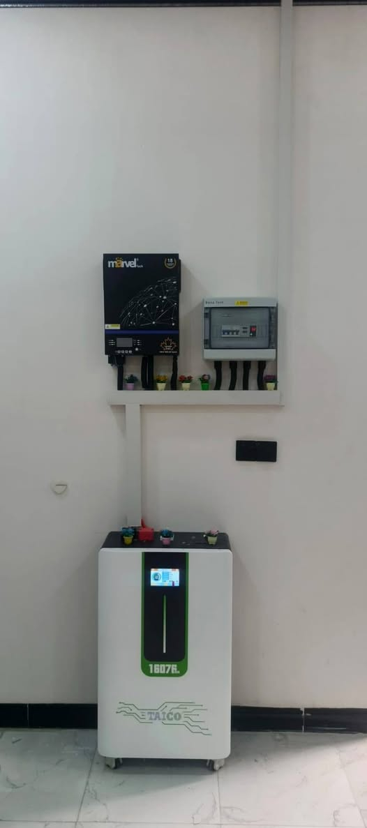 منظومة شمسية • انفرتر Marvel 6KW • بطارية TAICO 16kW