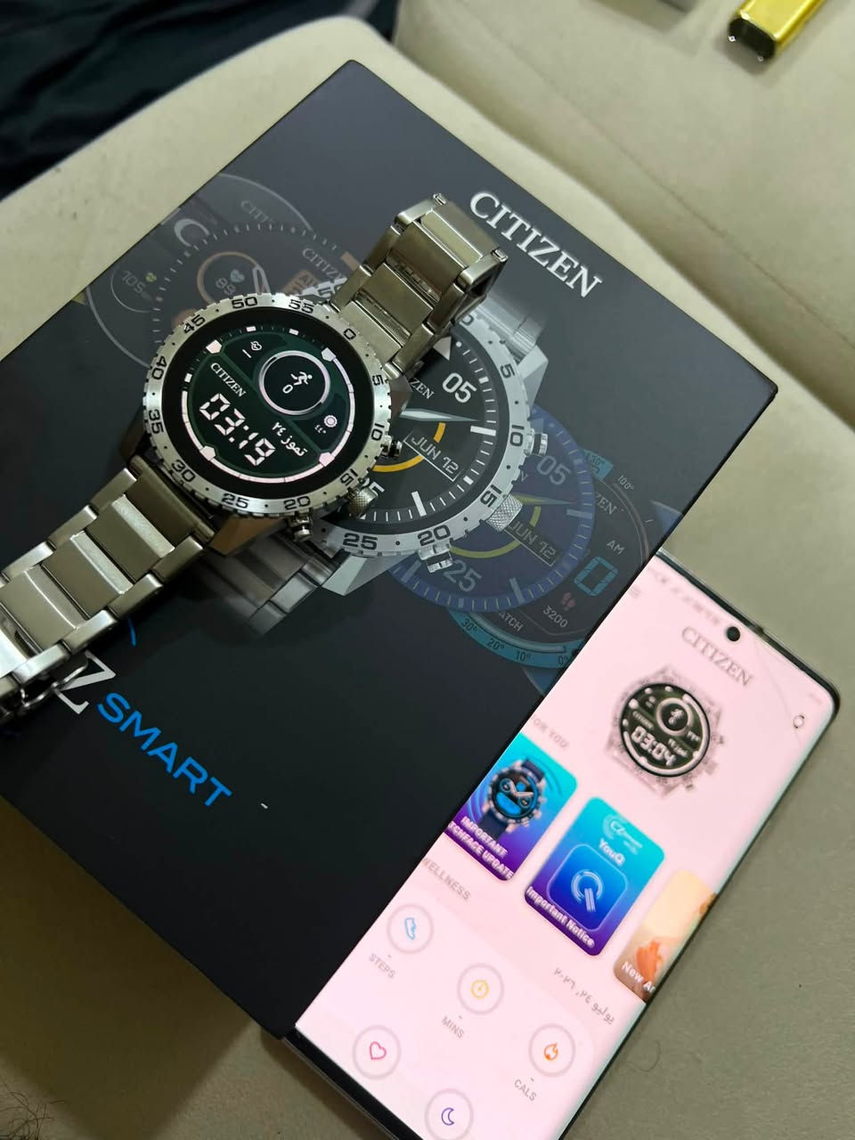 ⌚ CITIZEN CZ Smart 1010 | ساعة ذكية بتصميم كلاسيكي وفخامة يابانية 🇯🇵

مو مجرد ساعة ذكية… هذه ساعة تجمع بين أناقة الساعات الكلاسيكية وتقنية الساعات الذكية ✨

🔹 تصميم رياضي أنيق يناسب اللبس اليومي والرسمي
🔹 شاشة رقمية واضحة وسهلة الاستخدام
🔹 متابعة النشاط اليومي والـ Steps
🔹 متابعة نبضات القلب ❤️
🔹 مراقبة النوم 🌙
🔹 حساب السعرات الحرارية 🔥
🔹 استقبال المكالمات والإشعارات 📞
🔹 مزايا صحية ورياضية متعددة
🔹 تطبيق خاص للتحكم بالساعة ومتابعة بياناتك 📱
🔹 مقاومة للماء للاستخدام اليومي 💧
🔹 سوار ستيل أنيق ومتين يعطيها حضور قوي على اليد

CITIZEN… لما تجتمع الدقة اليابانية مع التكنولوجيا الحديثة 🇯🇵⌚

ساعة عملية، أنيقة، ومناسبة للشخص اللي يريد ستايل كلاسيكي مع مزايا الساعة الذكية 🔥
السعر 150 الف سعر ما تحصله بالموقع الرسمي نفسه 

📩 للطلب والاستفسار راسلونا على *********** واتساب
