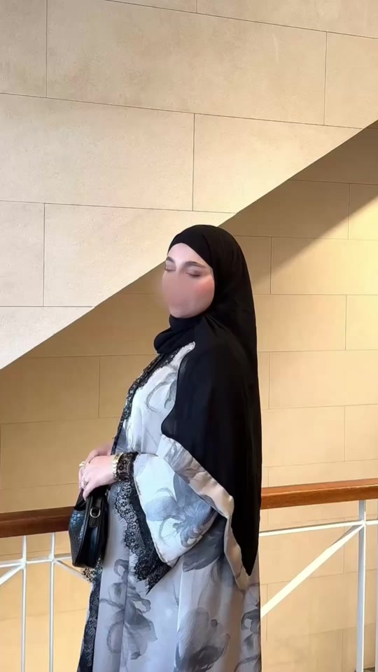 عبايه جاكار • شال • بدانتيل اسود