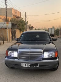 مارسيدس جامبو باب قصير مصبوغه للجماليه موديل 1987/رقم بغداد دولي السيا...