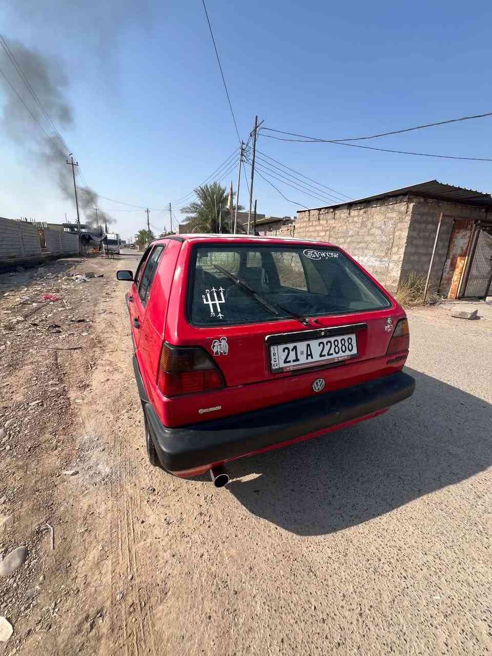 كولف موديل ٩٠اوربي محرك ١٨٠٠ كير ميكانيكي رقم سليمانية انكليزي مميز جديد بيع اومراوس مكان السيارة بغداد التاجي السيارة بيها قطعتين صبغ فقط الرقم ***********
