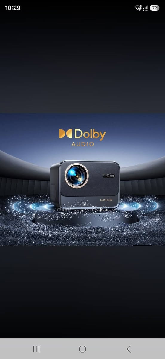 بسعررررررر.  (100) الف دينار فقط الجهاز جديد لوك
🔥جهاز العرض wimus  k9 ✔️smart projector ✔️
داتا شو اندرويد 
 هو من احدث أجهزة العرض الذكي يعرض بدقة أصلية تبلغ Full HD (1080P)  الوان سينمائية بأعلى دقة 📽️🎥
بعد ما تحتاج تروح للسينما جبتلك السينما البيتك 🥰😍
يتميز بمواصفات محبوبة 🥰
% يدعم إدخال فيديو 4K، ويتميز بوظائف التركيز التلقائي وتصحيح الانحراف التلقائي لسهولة الإعداد. (أوتو فوكس )
المواصفات الرئيسية :-
%يتميز جهاز العرض wimius k9 بمواصفات متقدمة تجعله مناسبًا لتجربة السينما المنزلية: 
الدقة والسطوع: 
% الدقة الأصلية: 1920 × 1080 بكسل (Full HD).
% دعم 4K: يقبل إشارات فيديو بدقة 4K.
% السطوع: حوالي 1500 لومن ANSI. و 40.000 لومن
% نسبة التباين: 50000:1

محرك بصري محكم الغلق: تصميم لمنع دخول الغبار وتقليل البقع السوداء على الشاشة.
المنافذ: يشمل منفذي HDMI، ومنفذي USB، ومنفذ AV، ومنفذ صوت 3.5 ملم.
عمر المصباح: يصل عمر مصباح LED إلى 180.000 ساعة. 
###المواصفات 
% الدقة والسطوع: دقة عرض أصلية Full HD (1920x1080) مع دعم لفك تشفير محتوى 4K وسطوع يصل إلى 1500 ANSI Lumens.
 % النظام الذكي: يعمل بنظام Linux المدمج الذي يوفر وصولاً مباشراً لتطبيقات مثل Netflix وYouTube وPrime Video وHulu.
% الصوت: مزود بمكبرات صوت مزدوجة بقدرة 10 واط أو 20 واط (حسب الإصدار) تدعم تقنية Dolby Audio لتجربة صوت محيطي.
% الضبط التلقائي: يتميز بخاصية التركيز التلقائي (Auto Focus) وتصحيح انحراف الصورة (Keystone) سداسي الأبعاد لضمان صورة مستقيمة وواضحة في ثوانٍ. 
الاتصال والمميزات الإضافية:
%لاسلكياً: يدعم تقنية WiFi 6 الأسرع للبث، وBluetooth 5.2 ثنائي الاتجاه لتوصيل سماعات خارجية أو استخدامه كمكبر صوت.
%المنافذ: يحتوي على منافذ HDMI مزدوجة، ومنافذ USB، ومنفذ شبكة RJ45، ومخرج صوت. كذلك ايثرنت 
^التصميم: يتميز بنظام بصري محكم الإغلاق (Fully Sealed) لمنع دخول الغبار، مما يطيل عمر المصباح الذي يصل لآلاف الساعات.
يوجد توصيل بغداد والمحافظات ب ٥ الف فقط
للتواصل رقم الهاتف ***********
