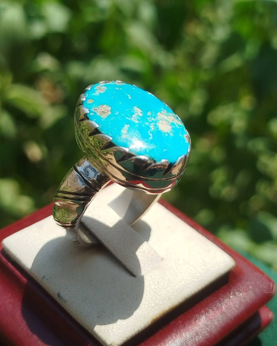 💐تحفه فنيه من 🏵️
🌲الفيروزي الرضوي النشابوري الازرق  🌷
ا🌺لاصلي شرط الفحص اصلي 🌹 
🌿من أعمالي صياغة يدوية ثقيلة ☘️
التواصل على الخاص او رقم الهاتف ***********
العنوان البصرة القرنة الشرش
